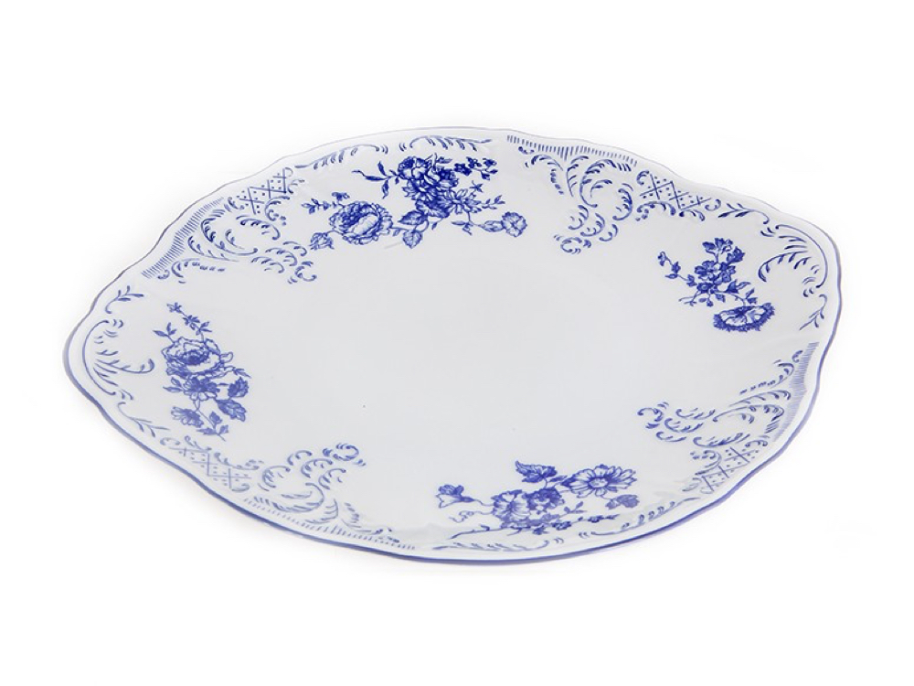 Набор тарелок на 6 персон 27 см Бернадот Синие розы 24074
