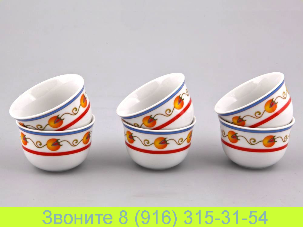Набор арабских чашек (пиал) 100 мл 6 штук Александра Aleksandra Восточный Рисунок