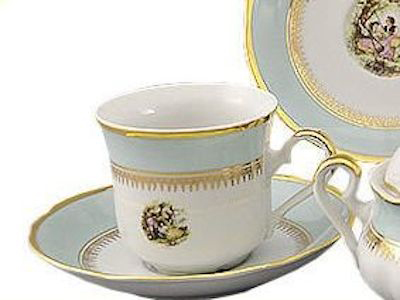 Набор чайных чашек 200 мл с блюдцем 15 см Мэри-Энн Mary-Anne Бледно Синее Свидание