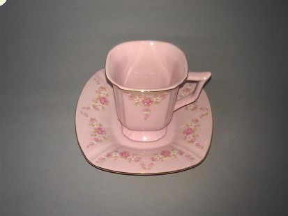 Кофейная чашка 70 мл с блюдцем Розовый Фарфор Соната Sonata Мелкие Цветы