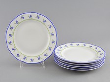 Набор тарелок мелких 19 см 6 предметов Мэри-Энн Mary-Anne Синие Цветы